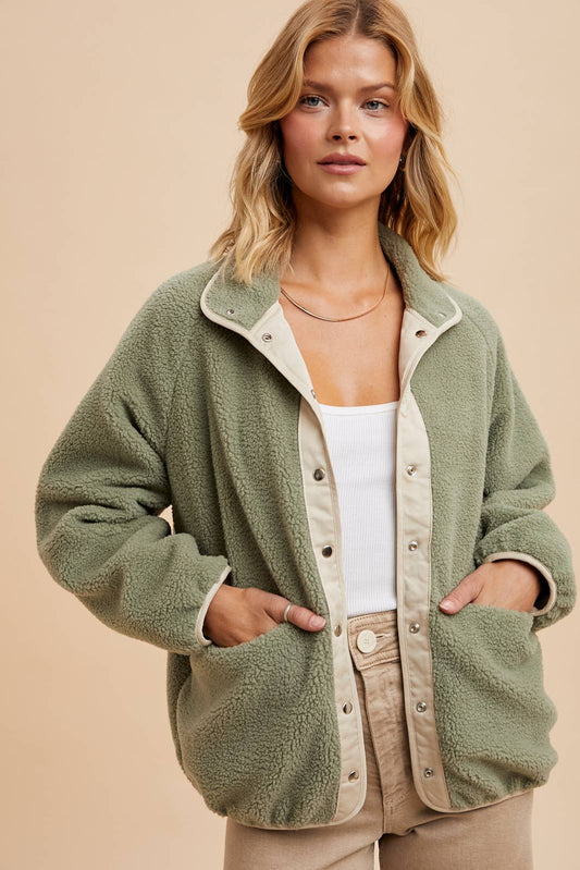 Reversible Two Toned Sherpa Jacket