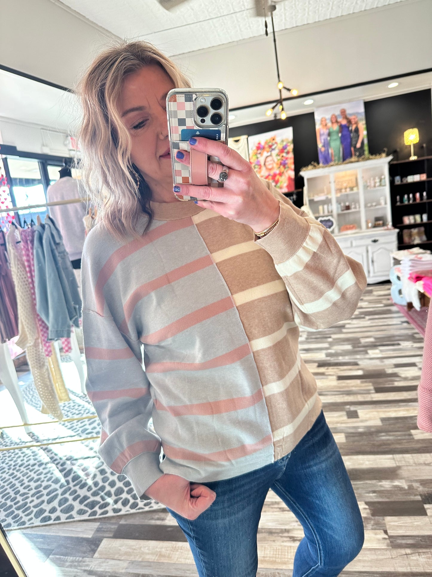 Pop Into Spring Striped Sweater