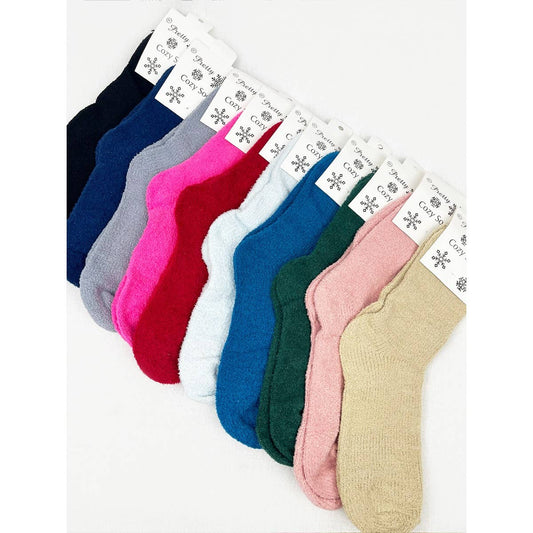 Soft Textured Solid Chanelle Socks