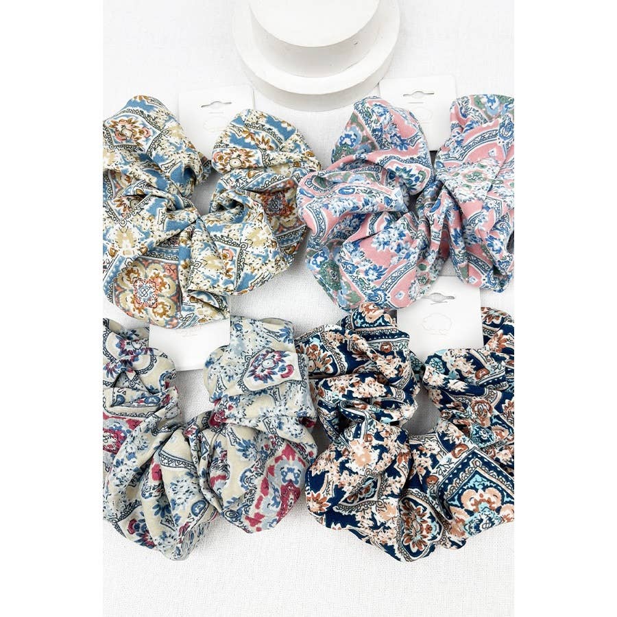 Boho Pattern Printed Scrunchie