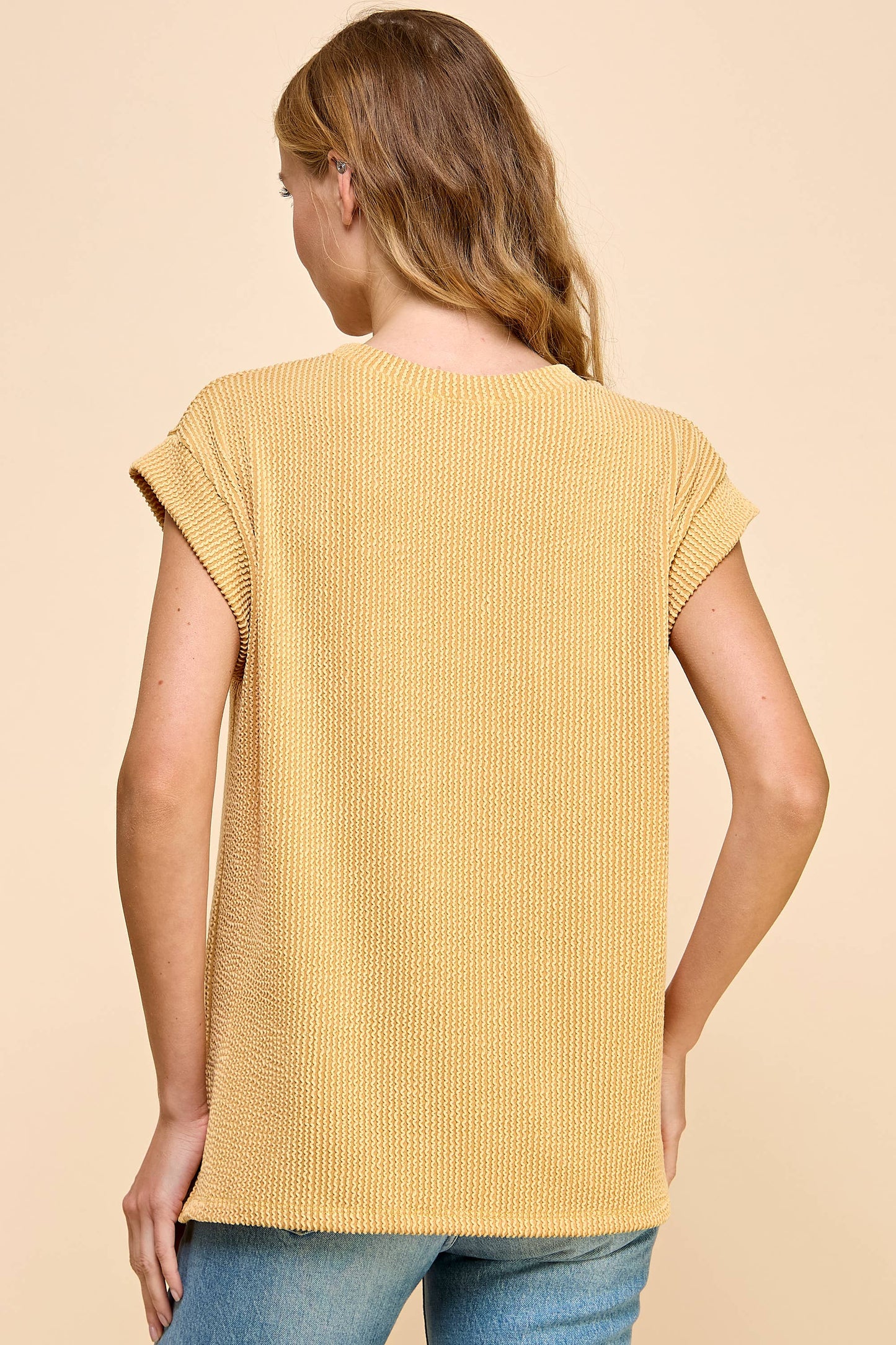 Sleeveless Solid Ribbed Top
