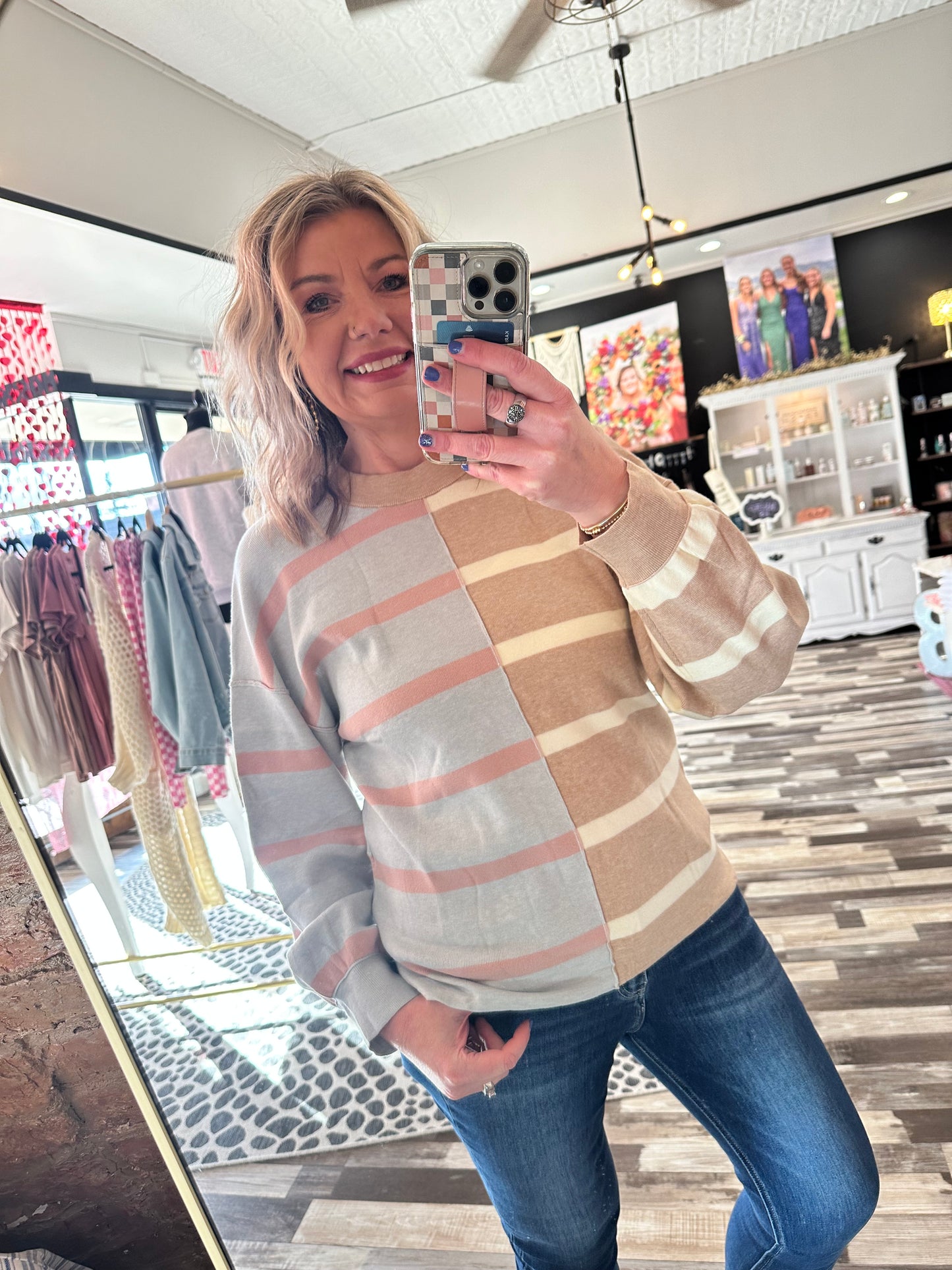 Pop Into Spring Striped Sweater