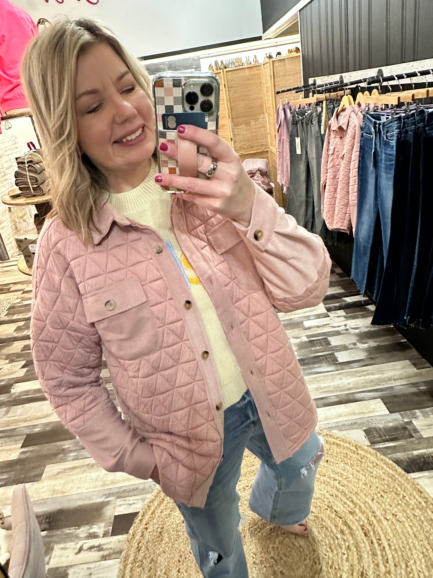 Oversized Quilted Cozy Shacket Jacket