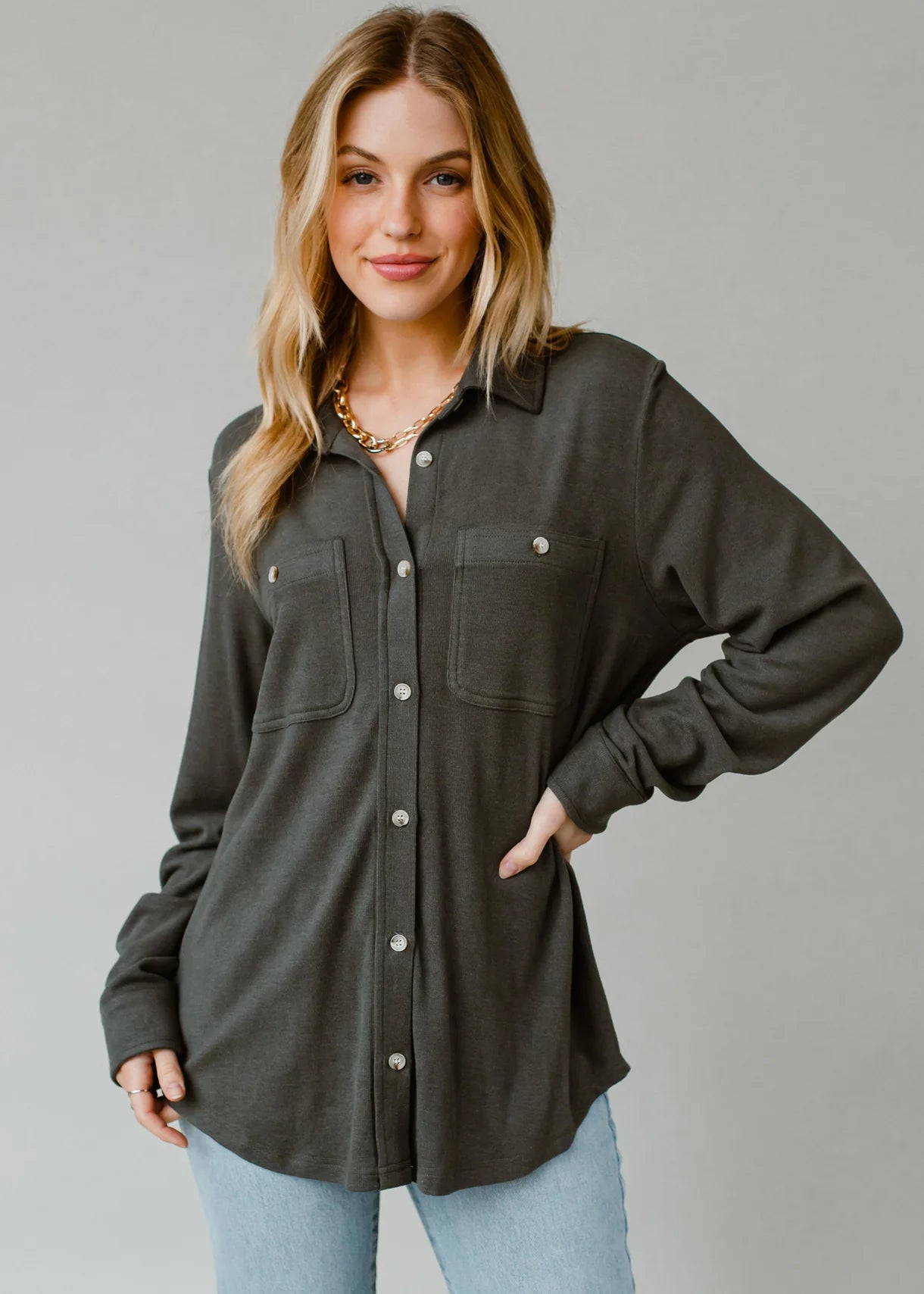 The Mindi SUPER Soft Button Up