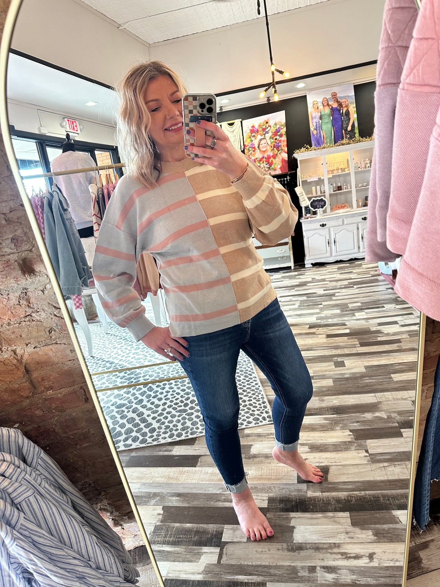 Pop Into Spring Striped Sweater