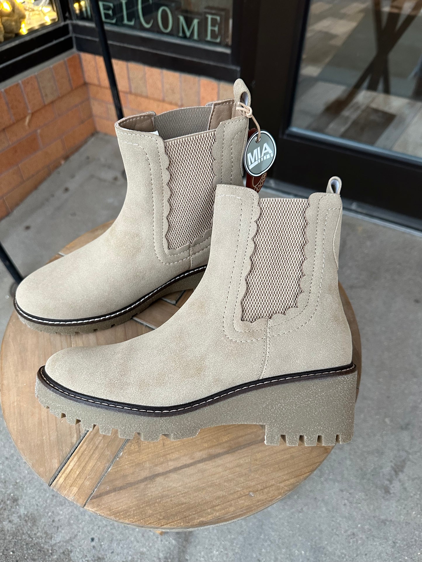 MIA Kellen Lug Sole Chelsea Booties