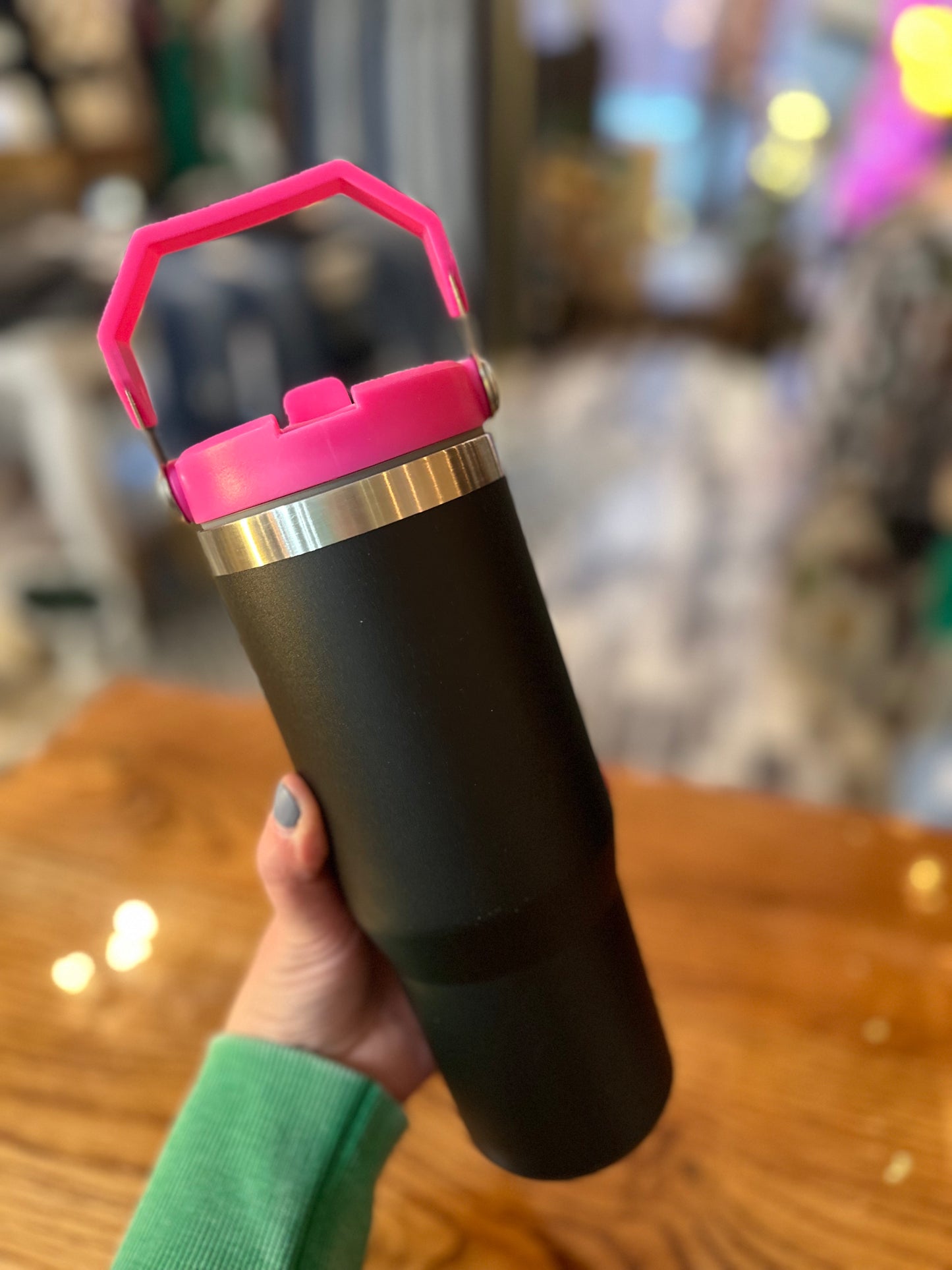 Black/Pink Water Bottle