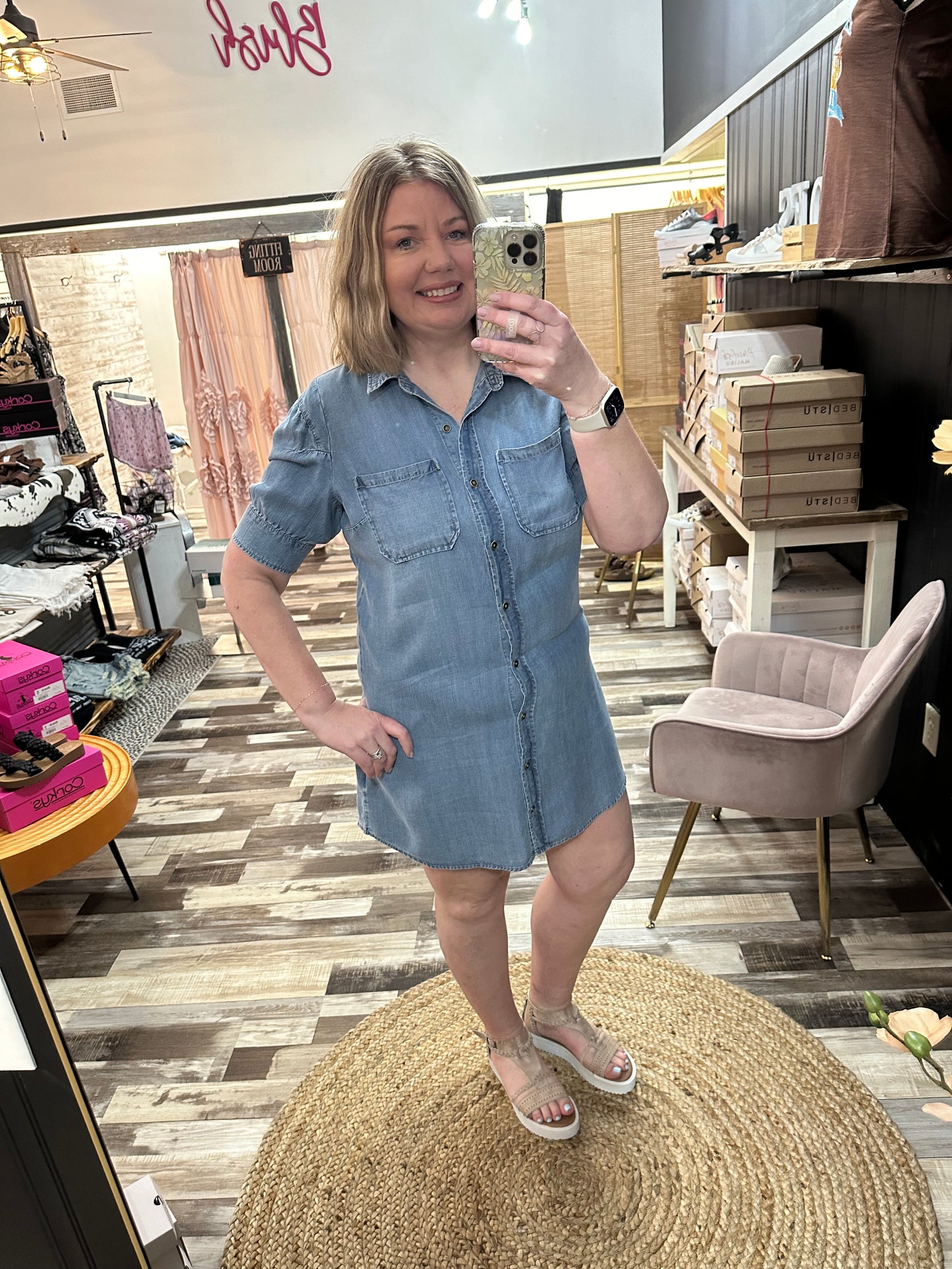 Kut from the Kloth Sylvia Button Down Shirt Dress