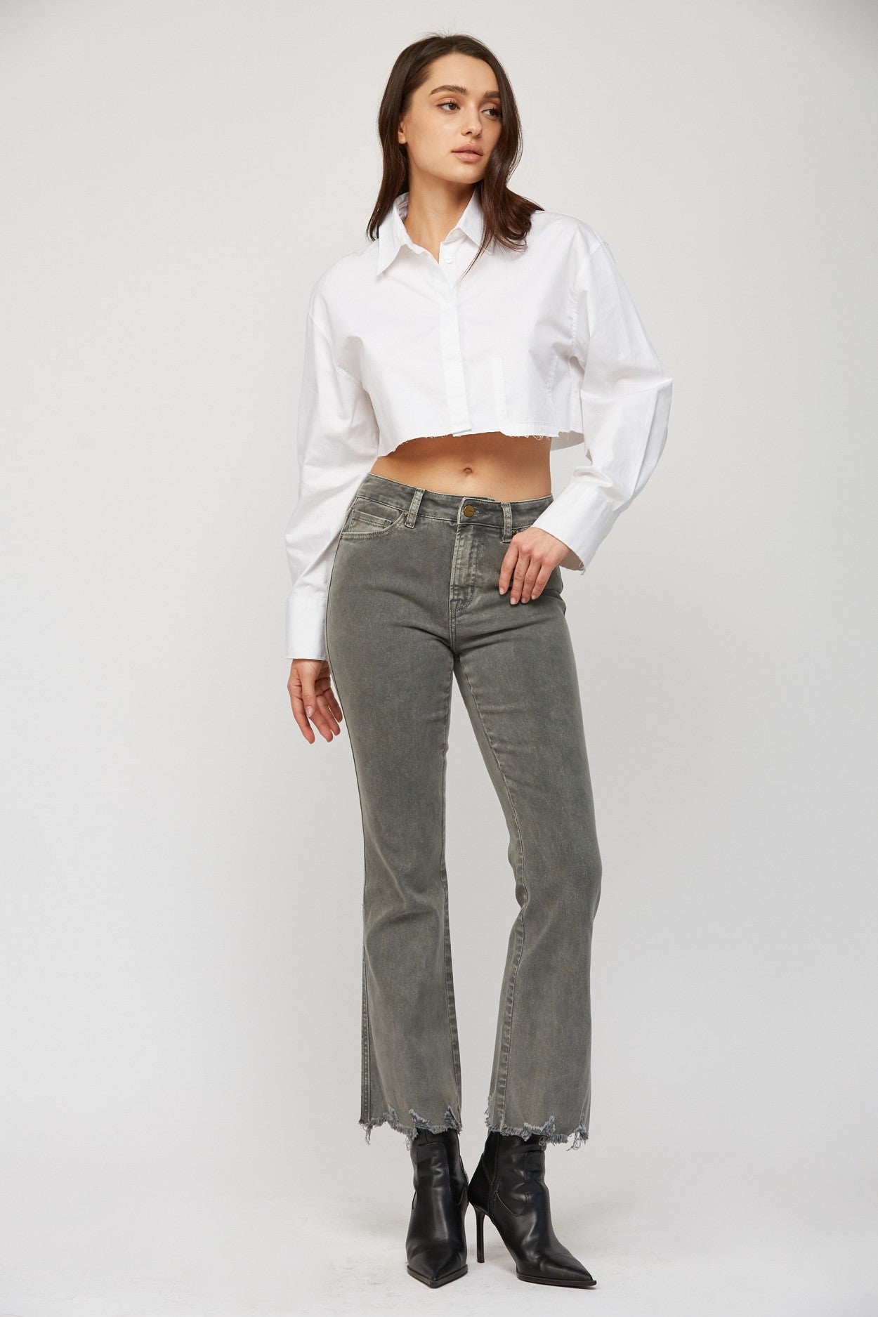 Mica High Rise Flare Crop