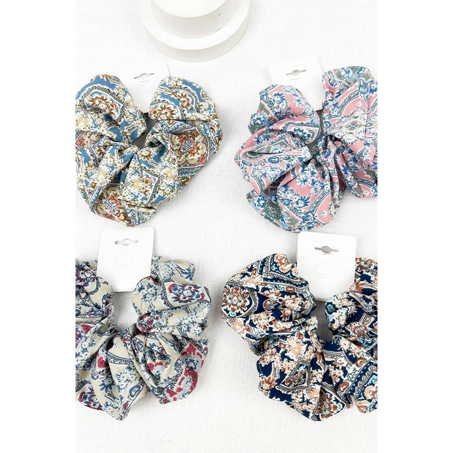 Boho Pattern Printed Scrunchie