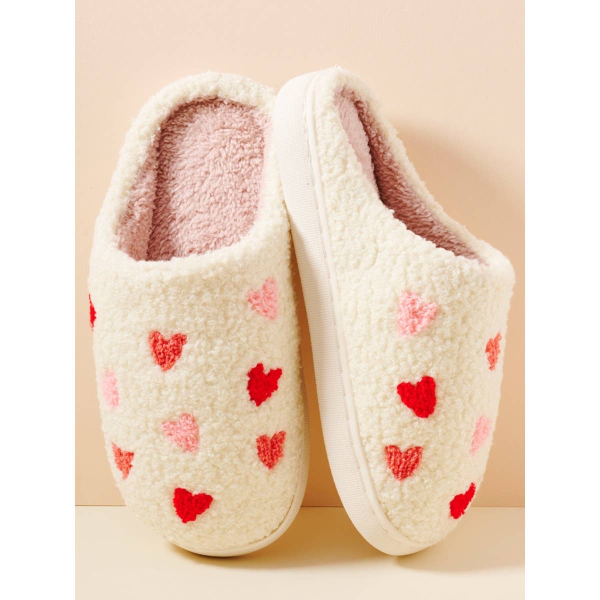 Heart Fuzzy Fleece Soft Slipper