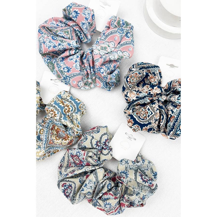 Boho Pattern Printed Scrunchie